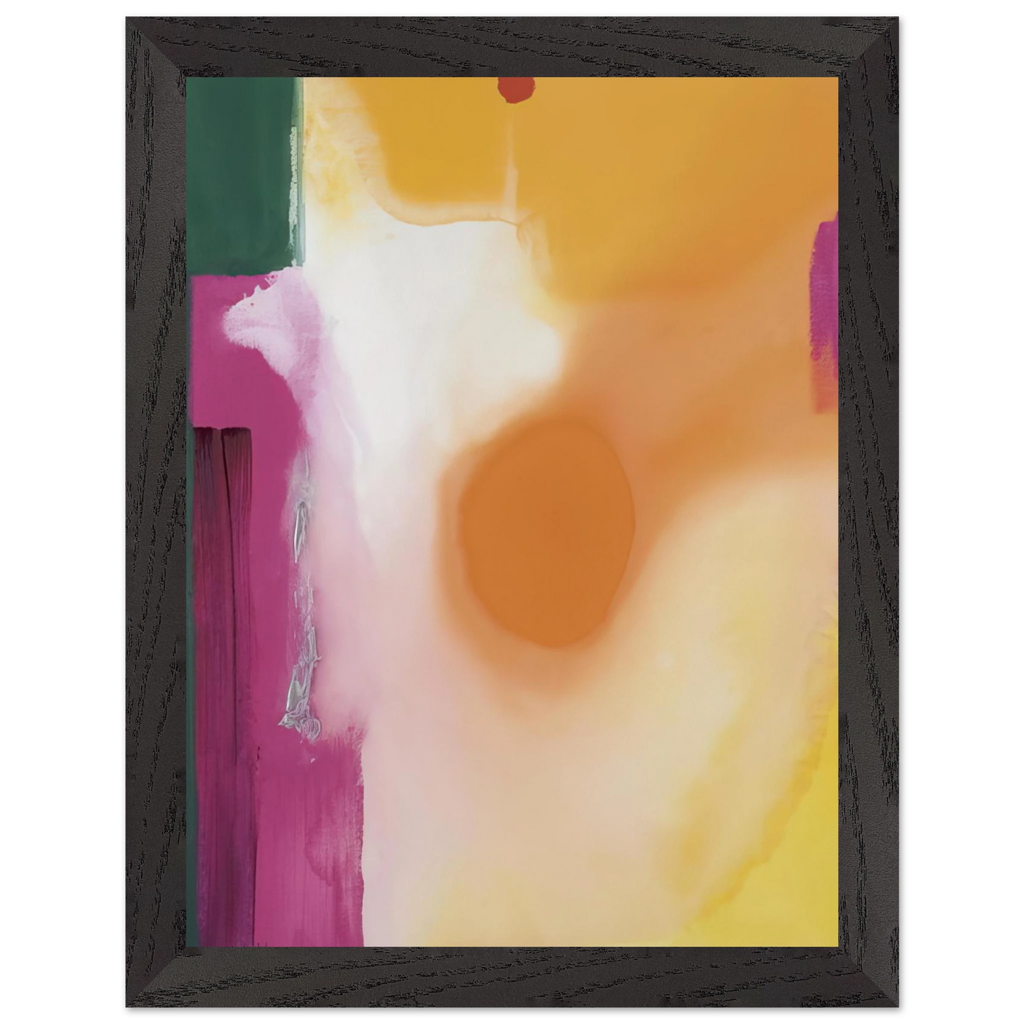 Helen Frankenthaler - Bullseye - 1989 Wall art - 20x25 cm / 8x10 inches - Premium Wooden Framed Poster With Fine Art Paper - White frame