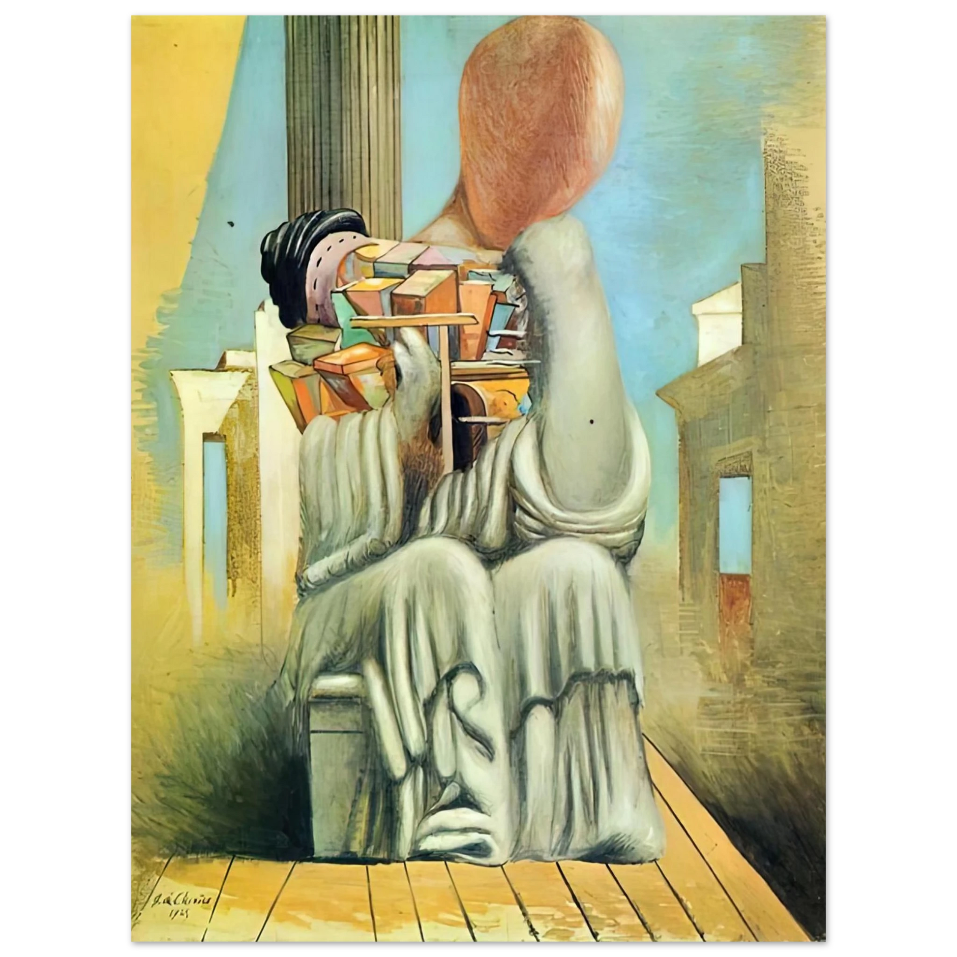 Giorgio de Chirico - THE TERRIBLE GAMES 1925 Fine Art Poster - Default Title