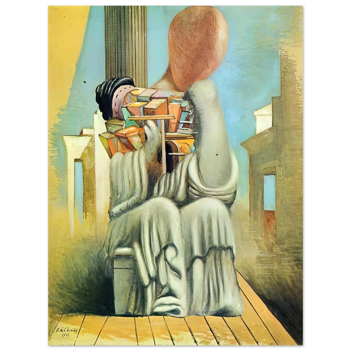 Giorgio de Chirico - THE TERRIBLE GAMES 1925  75x100 cm / 30x40inches Fine Art Poster
