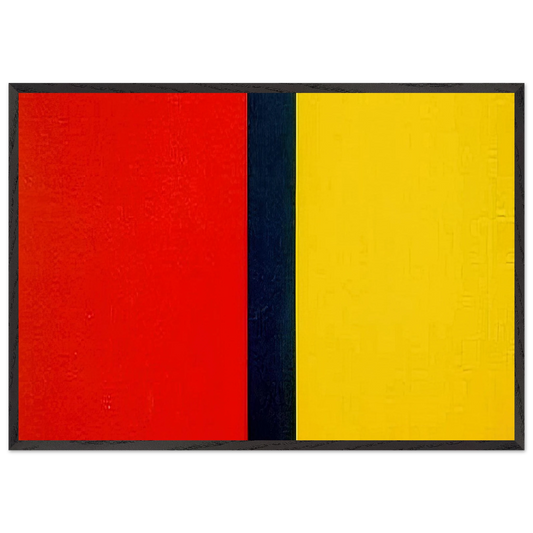 Whos Afraid of Red Yellow and Blue IV - Barnett Newman Framed Art Print – Black Wooden Frame - Default Title - -Framed Art Print