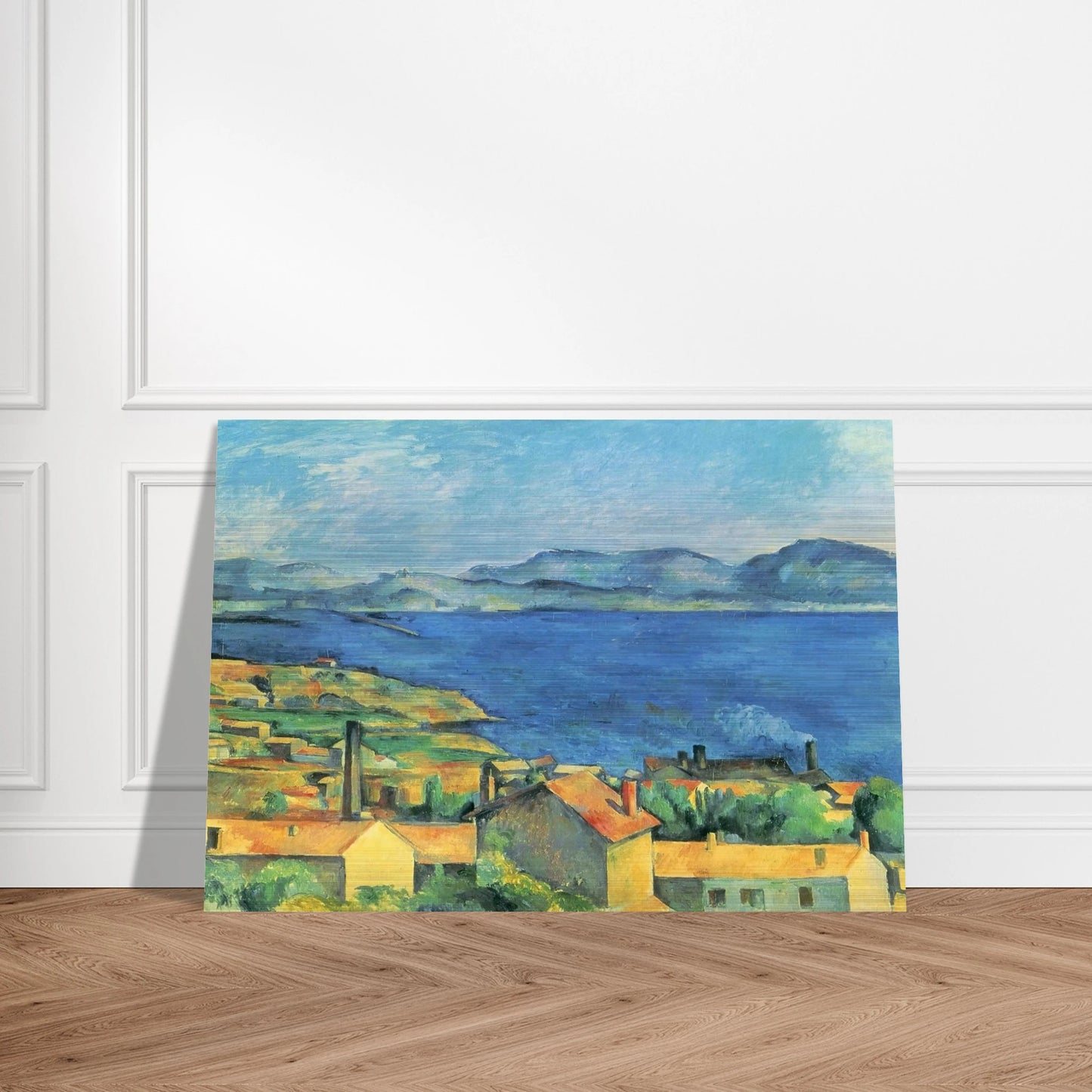The Gulf of Marseille Seen from L'Estaque - Paul Cézanne Brushed Aluminum Print - 70x100 cm / 28x40 inches | Paul Cézanne Aluminum Print | Paul Cézanne Prints