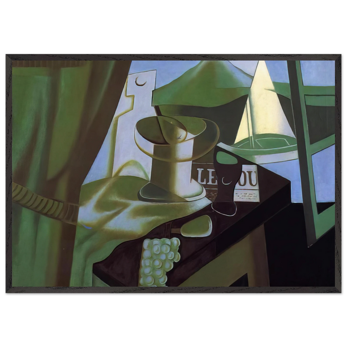 THE BAY 1921 - Juan Gris 70x100 cm / 28x40 inches Framed Art Print – Black Wooden Frame