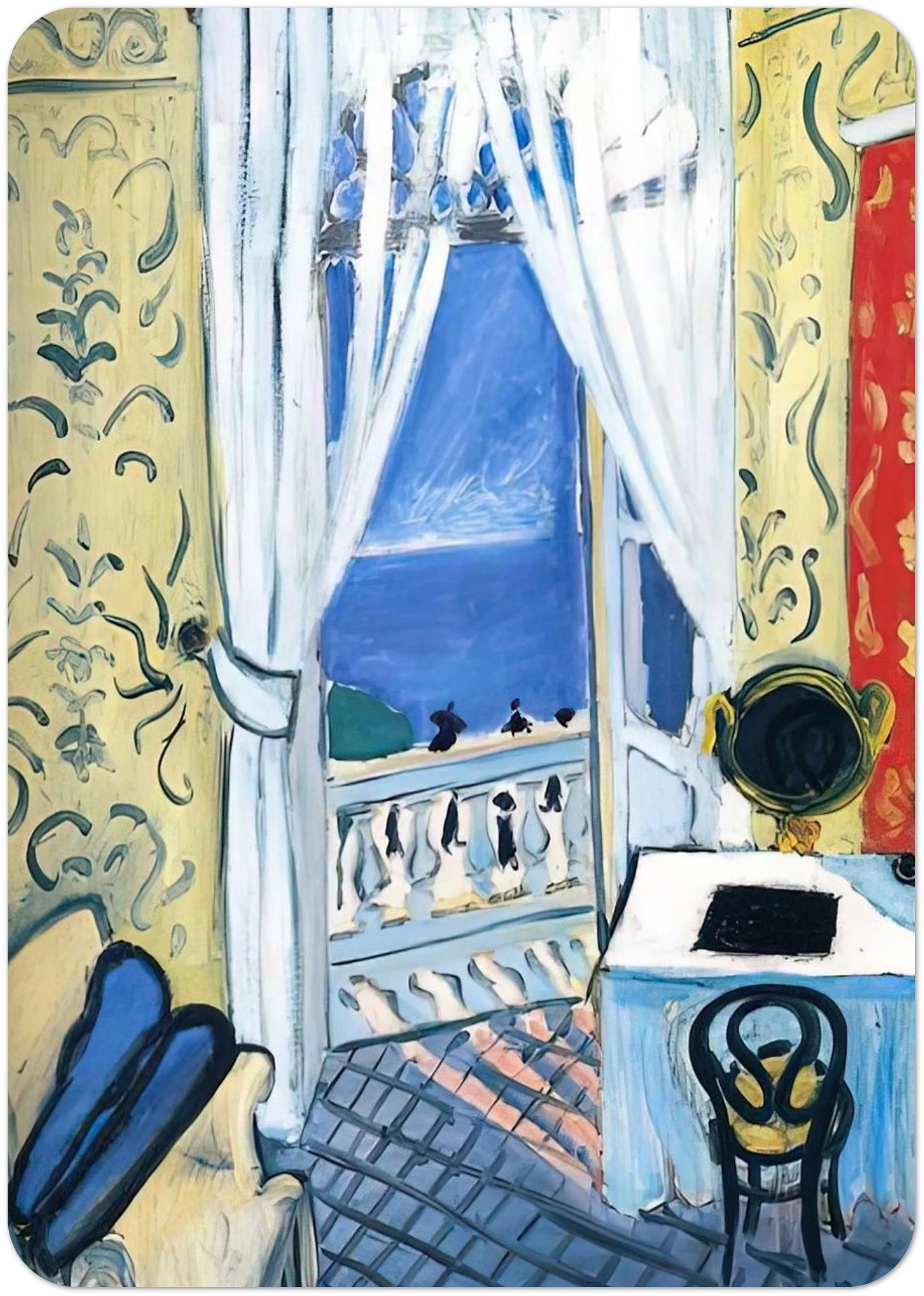 INTERIOR WITH A VIOLIN CASE 1919 By Henri Matisse Pack of 10 Post Cards | Henri Matisse Post Cards | A6 (10.5 x 14.8 cm) - 4.1 x 5.8 inches