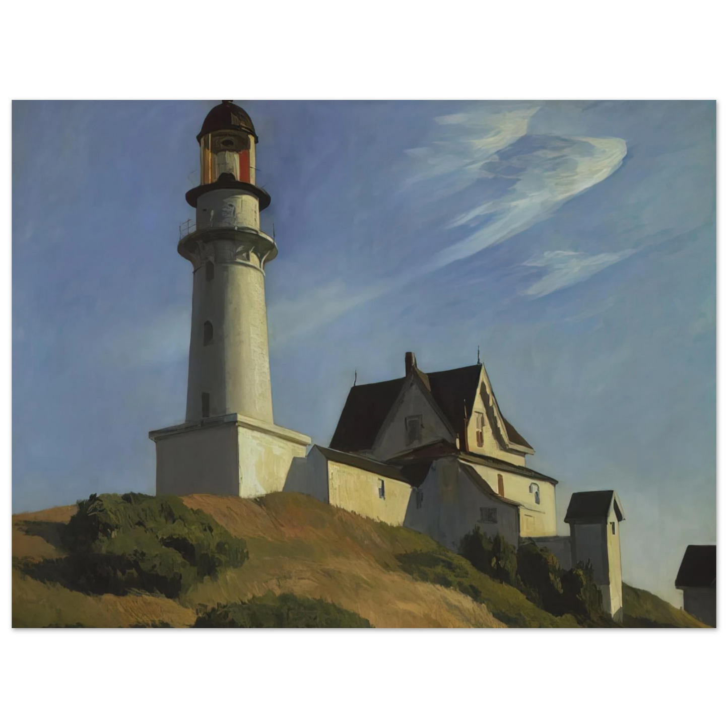 Edward Hopper - Lighthouse at Two Lights Fine Art Poster - 13x18 cm / 5x7 inches