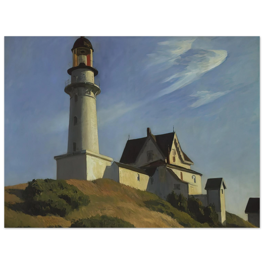 Edward Hopper - Lighthouse at Two Lights Fine Art Poster - 13x18 cm / 5x7 inches