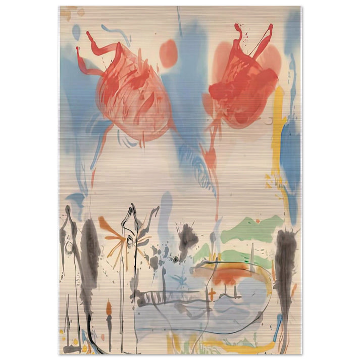 Round Trip, 1957- - Helen Frankenthaler Brushed Aluminum Print - 70x100 cm / 28x40 inches | Helen Frankenthaler Aluminum Print | Helen Frankenthaler Prints