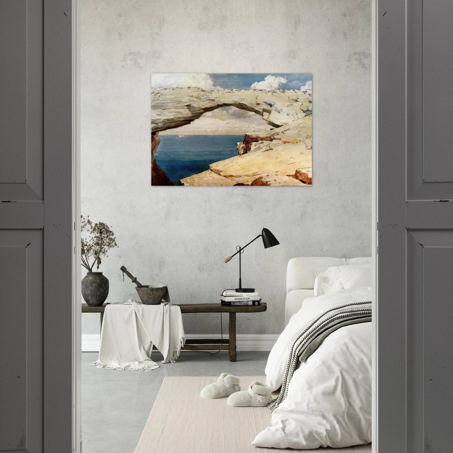 GLASS WINDOWS BAHAMAS 1885 - Winslow Homer Brushed Aluminum Print - 70x100 cm / 28x40 inches | Winslow Homer Aluminum Print | Winslow Homer Prints