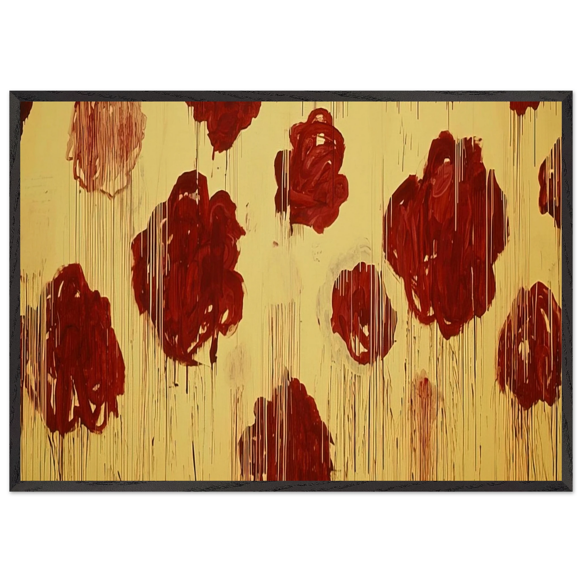 Untitled  Blooming A Scattering of Blossoms  Other Things  - Cy Twombly Framed Art Print – Black Wooden Frame - Default Title - -Framed Art Print