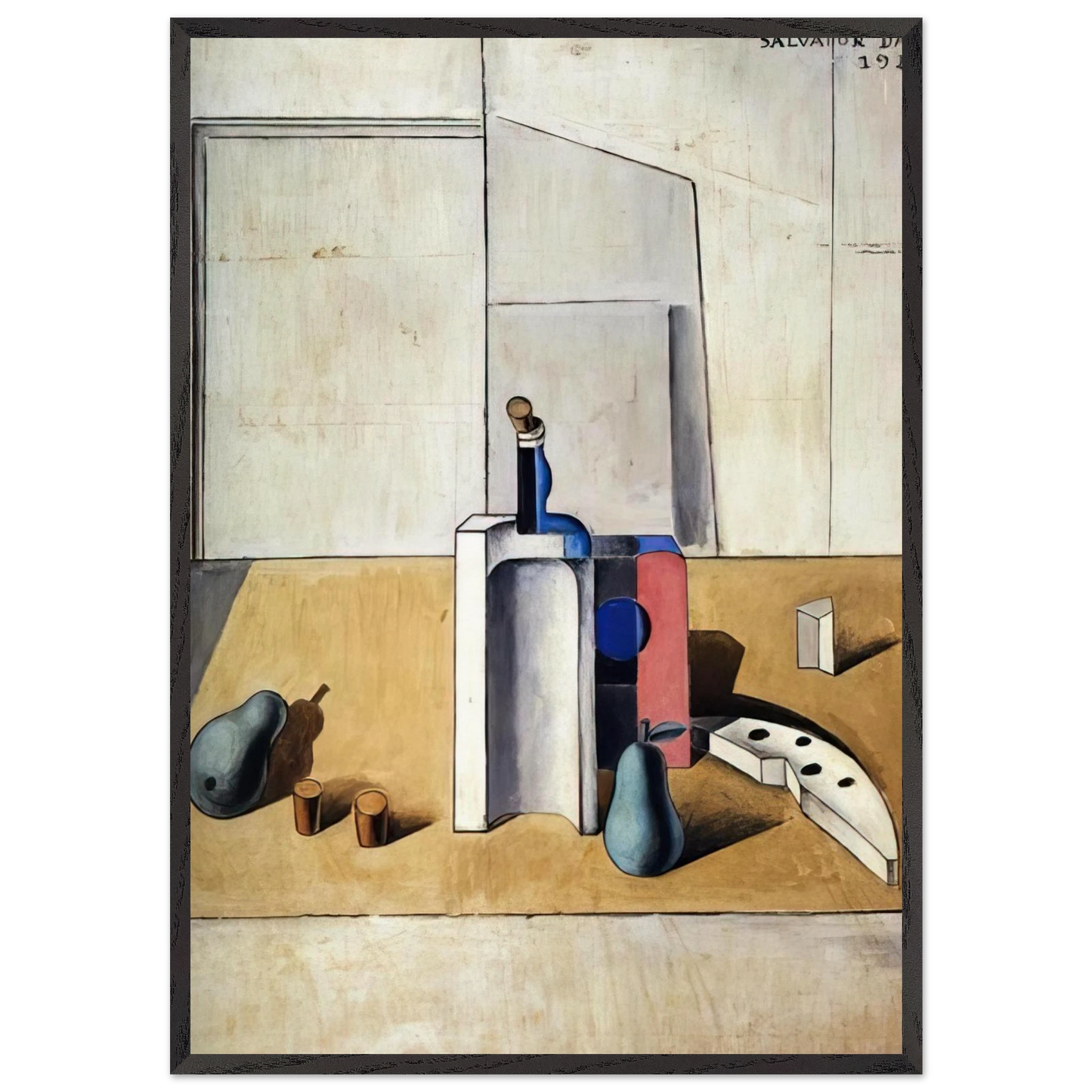 STILL LIFE 7 N2 - Salvador Dali Framed Art Print – Black Wooden Frame - Default Title - -Framed Art Print