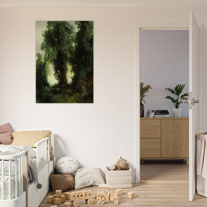 The Bathing Hole - Thomas Moran Brushed Aluminum Print - 70x100 cm / 28x40 inches | Thomas Moran Aluminum Print | Thomas Moran Prints