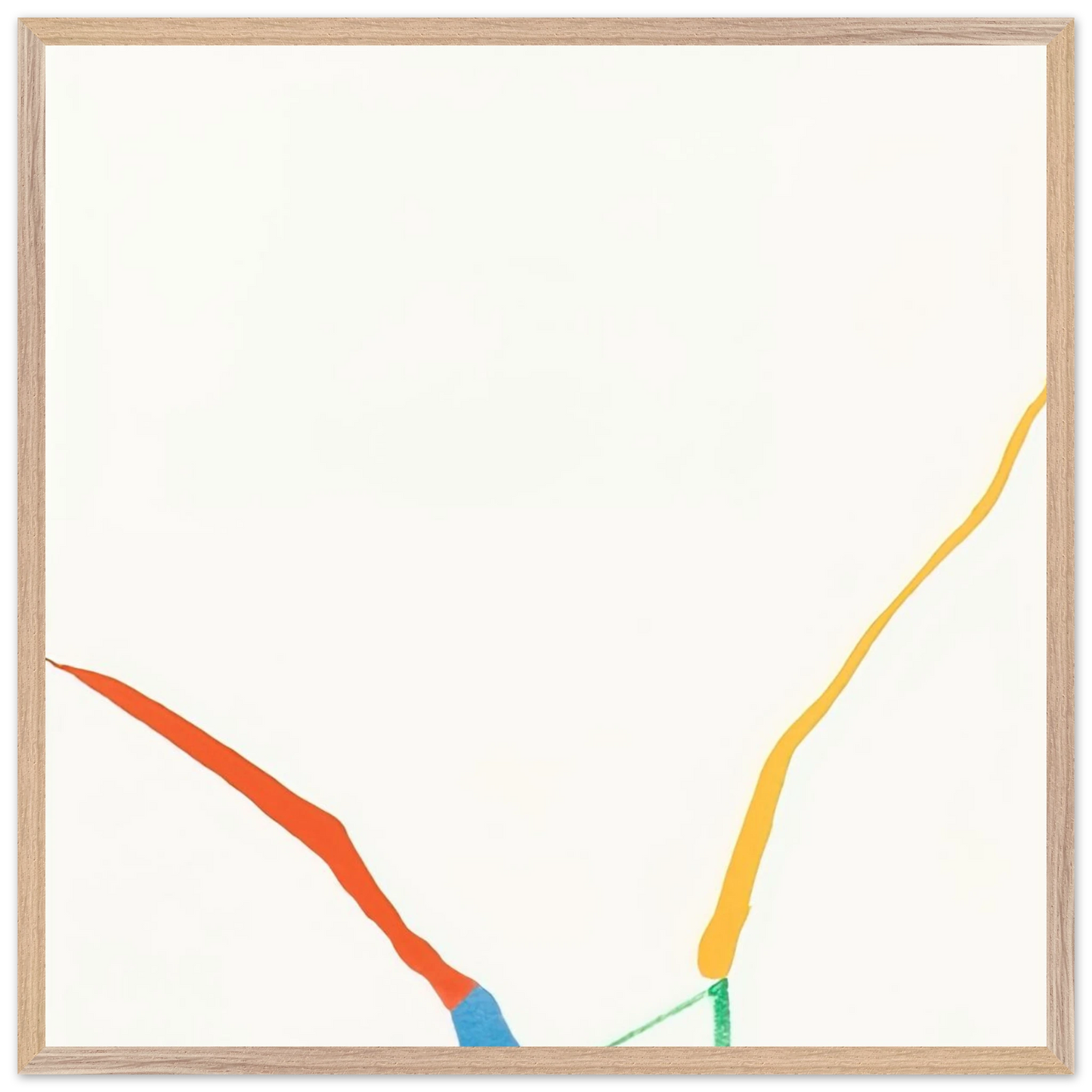 Helen Frankenthaler - What Red Lines Can Do - 1970 Wall art - 30x45 cm / 12x18 inches - Premium Wooden Framed Poster With Fine Art Paper - White frame