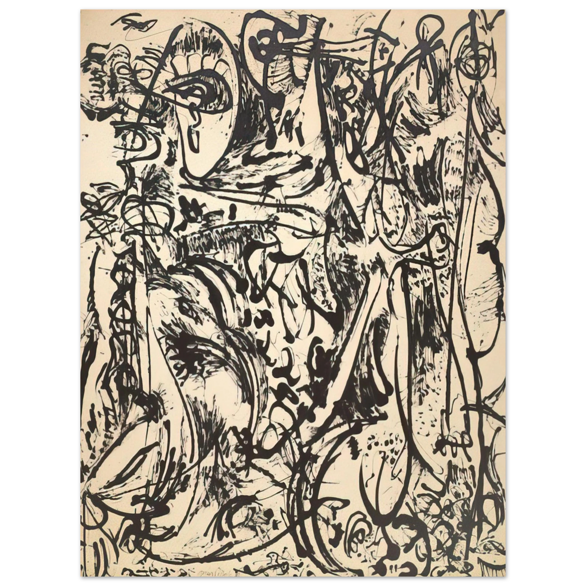 Jackson Pollock - ECHO 1951 Fine Art Poster - Default Title