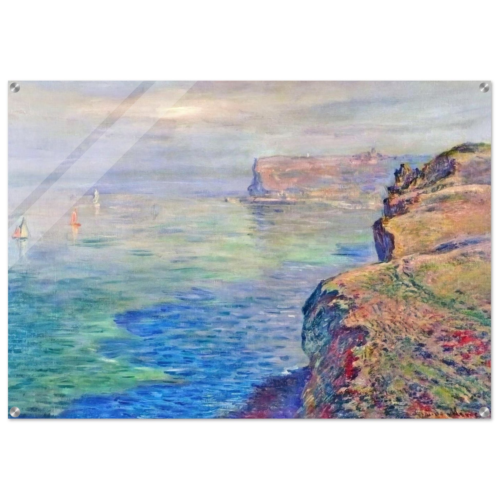Cliff at Grainval near Fecamp - claude monet Acrylic Print - 70x100 cm / 28x40″ inches