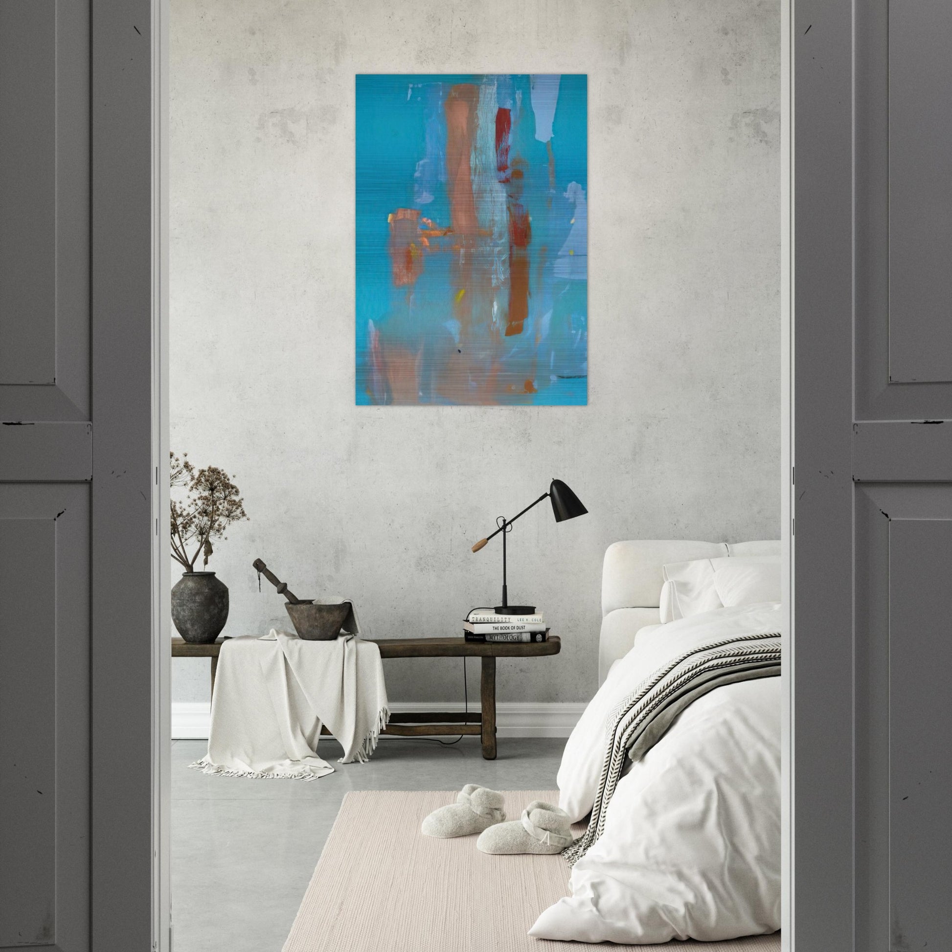 In on Blue - 1976 - Helen Frankenthaler Brushed Aluminum Print - 70x100 cm / 28x40 inches | Helen Frankenthaler Aluminum Print | Helen Frankenthaler Prints