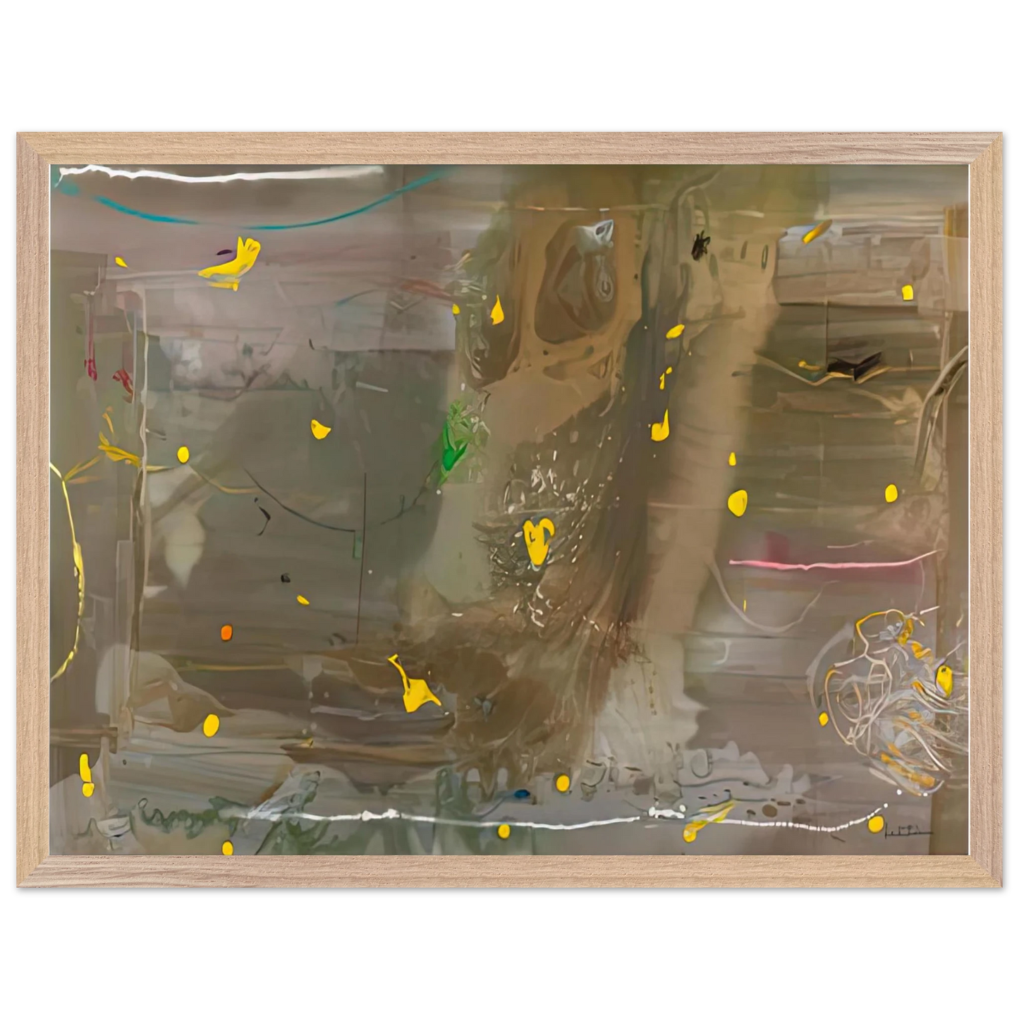 Helen Frankenthaler - Halley’s Comet, 1985- Wall Art - 60x80 cm / 24x32 inches - Premium Wooden Framed Poster With Fine Art Paper - Black frame