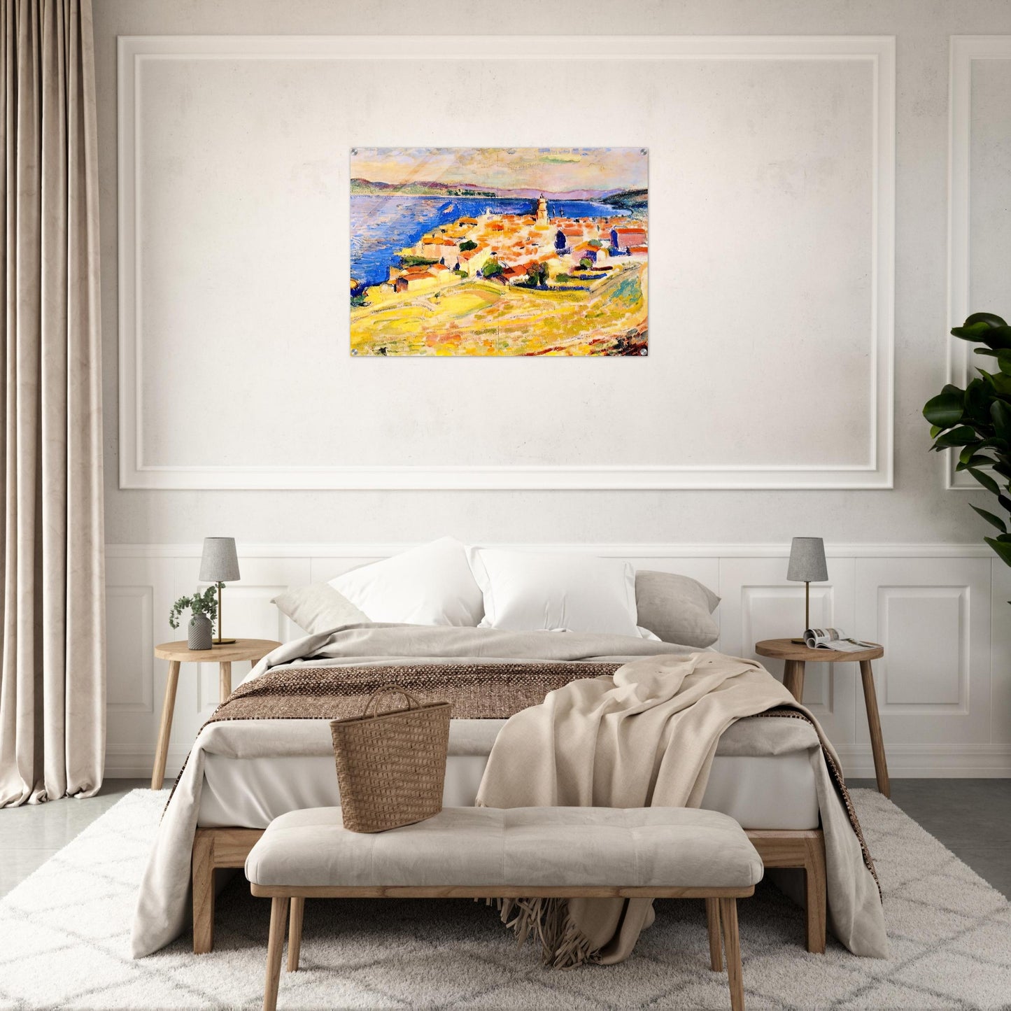 VIEW OF SAINT TROPEZ 1904 - Henri Matisse Acrylic Print - 70x100 cm / 28x40″ inches | Henri Matisse Wall Art | Henri Matisse Prints