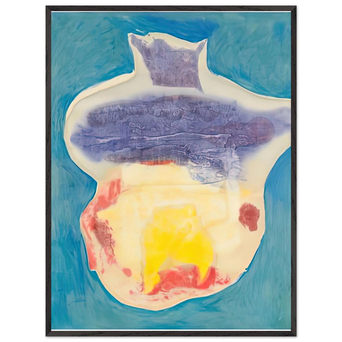 Helen Frankenthaler - Narcissus, 1963- Wall Art - 21x29.7 cm / 8x12" - Premium Wooden Framed Poster With Fine Art Paper - White frame