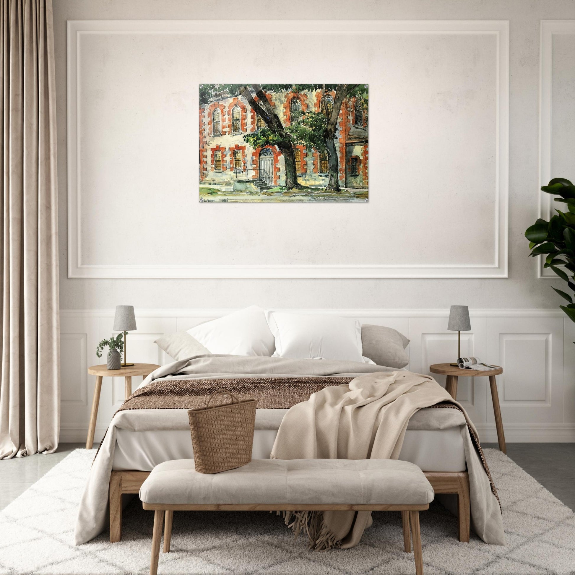 Old Dutch Building, Fishkill, New York - Childe Hassam Acrylic Print - 70x100 cm / 28x40″ inches