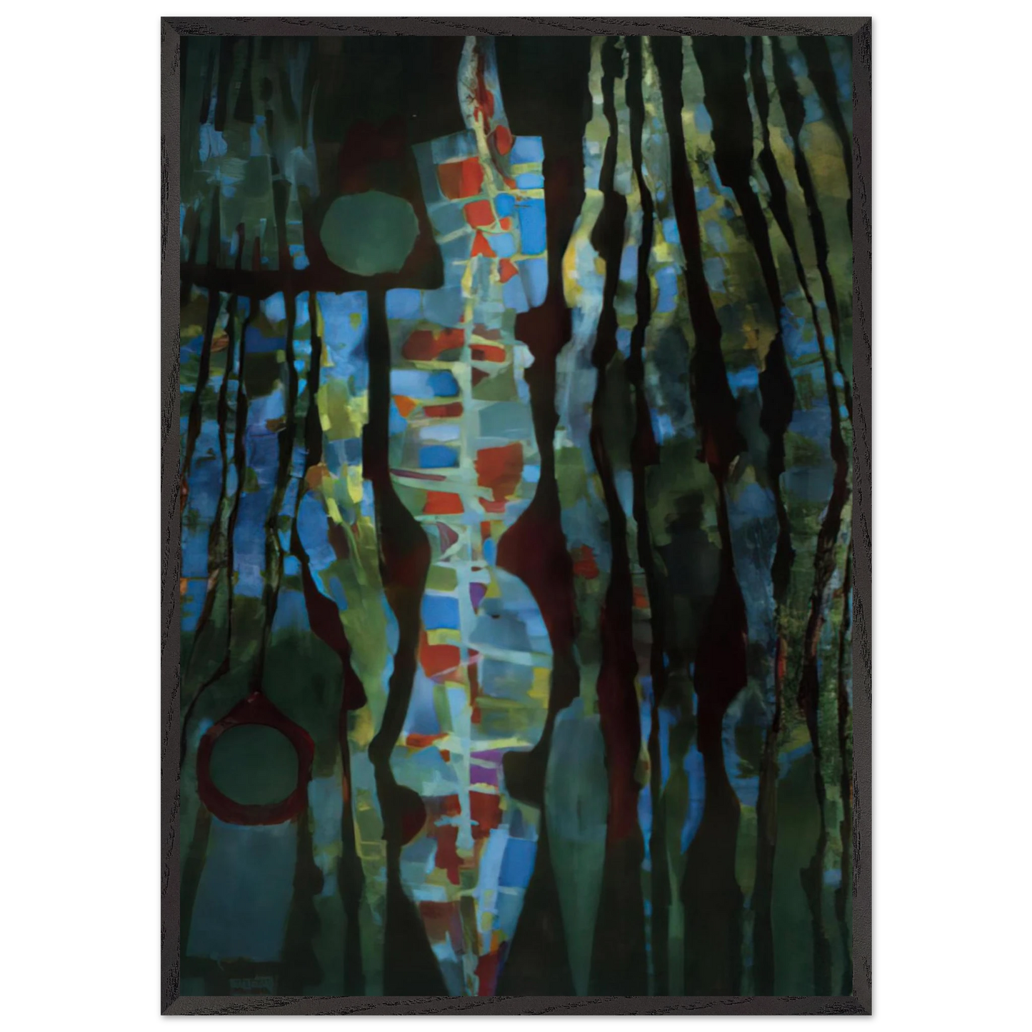 Offrande de la terre I - 1961 - Alfred Manessier Framed Art Print – Black Wooden Frame - Default Title - -Framed Art Print