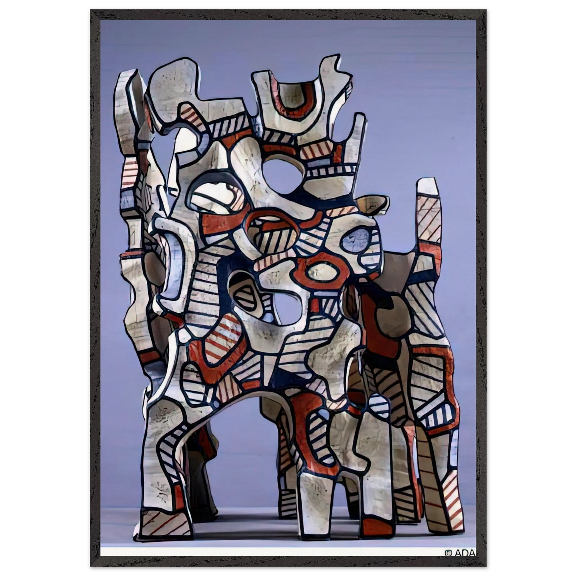 THE COSMORAMA IV - Jean Dubuffet Framed Art Print – Black Wooden Frame - Default Title - -Framed Art Print