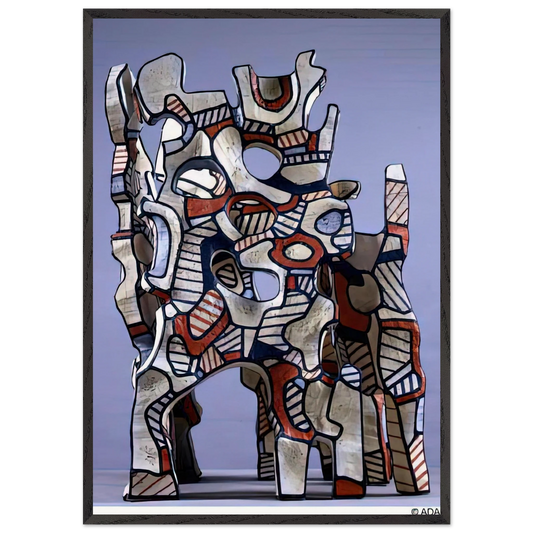 THE COSMORAMA IV - Jean Dubuffet Framed Art Print – Black Wooden Frame - Default Title - -Framed Art Print