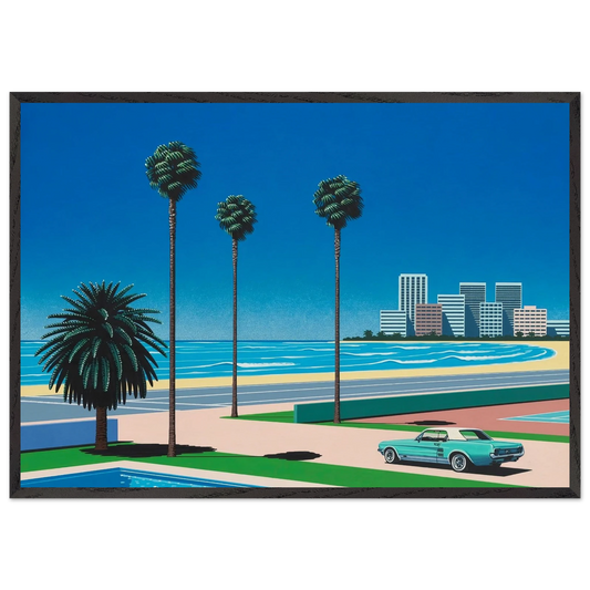 Sunshine Reggae - Hiroshi Nagai Framed Art Print – Black Wooden Frame - Default Title - -Framed Art Print
