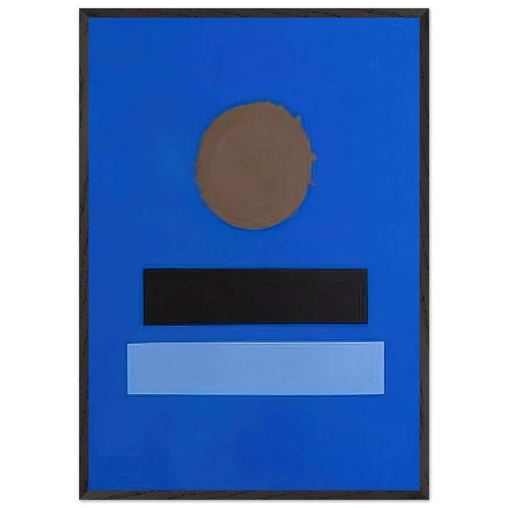 Blue Ground - 1973 - Adolph Gottlieb 70x100 cm / 28x40 inches Framed Art Print – Black Wooden Frame