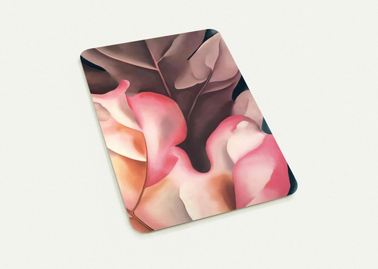 Oak Leaves Pink and Grey By Georgia O'Keeffe Pack of 10 Post Cards | Georgia O'Keeffe Post Cards | A6 (10.5 x 14.8 cm) - 4.1 x 5.8 inches
