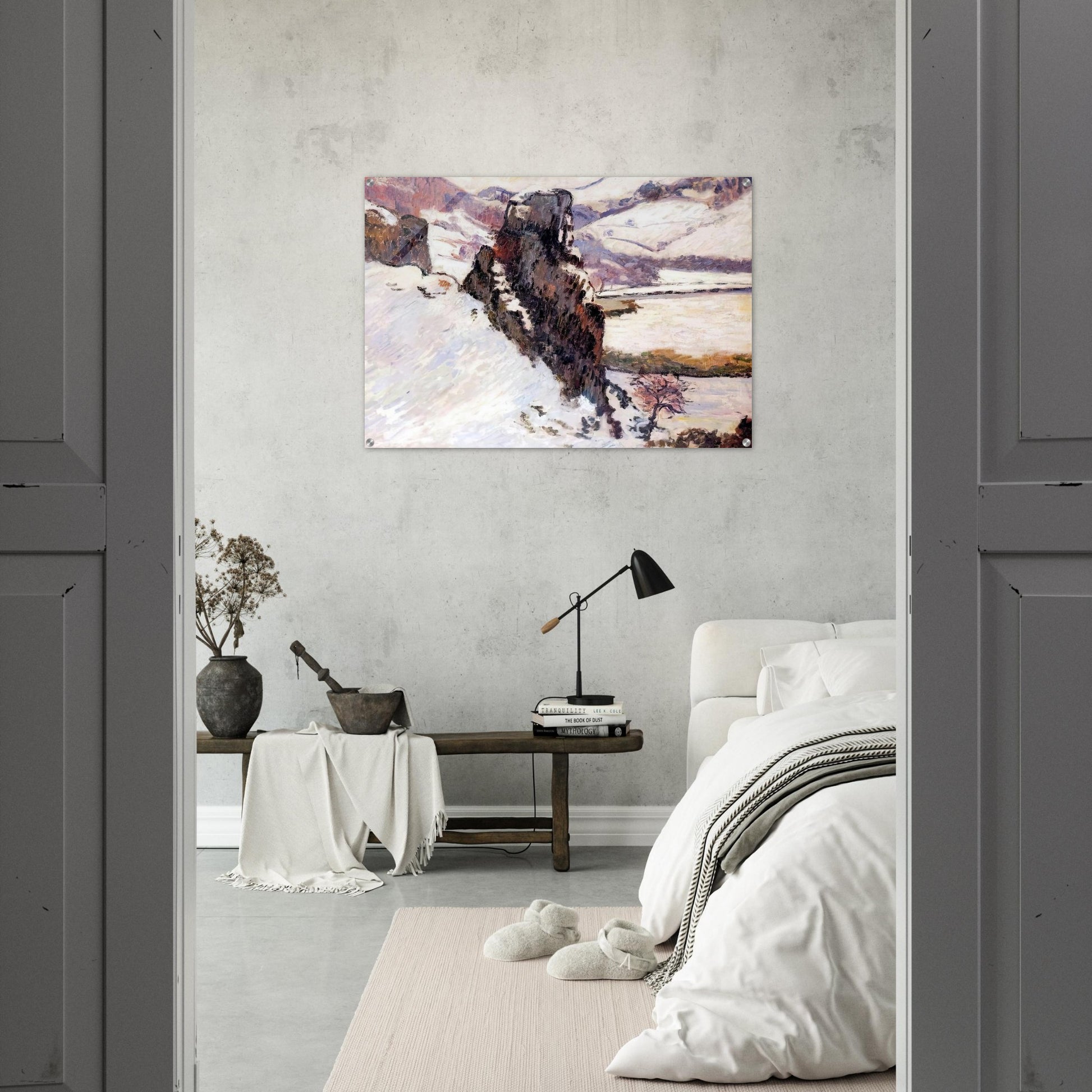 Creuse under the snow - 1890 - Armand Guillaumin Acrylic Print - 70x100 cm / 28x40″ inches | Armand Guillaumin Wall Art | Armand Guillaumin Prints