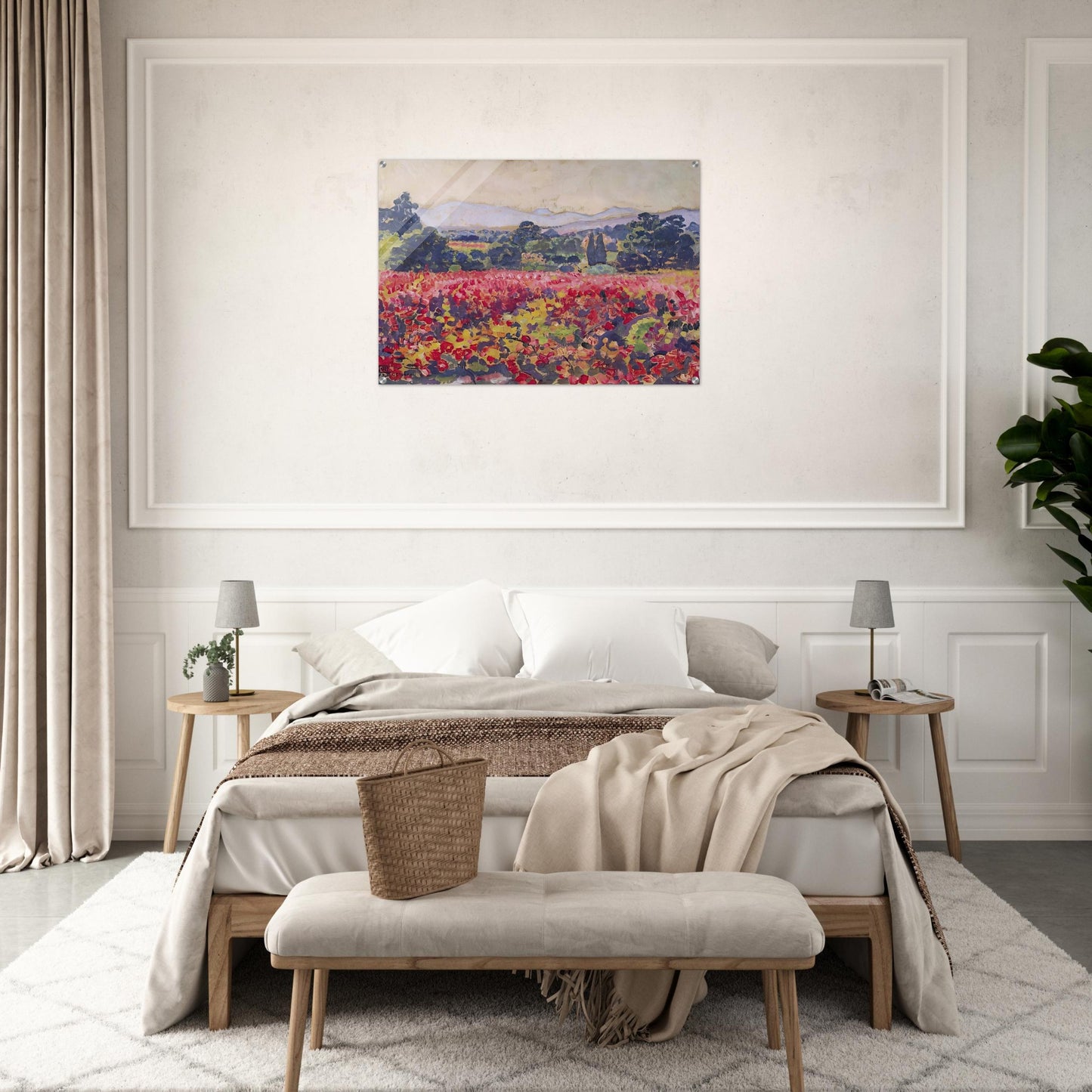 THE VINES IN SAINT CLAIR 1912 - Theo van Rysselberghe Acrylic Print - 70x100 cm / 28x40″ inches | Theo van Rysselberghe Wall Art | Theo van Rysselberghe Prints