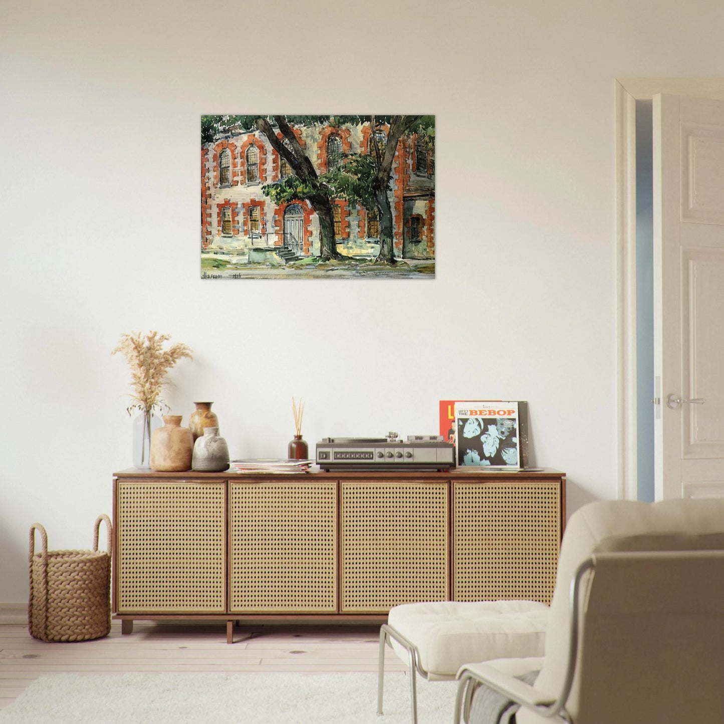 Old Dutch Building, Fishkill, New York - Childe Hassam Brushed Aluminum Print - 70x100 cm / 28x40 inches | Childe Hassam Aluminum Print | Childe Hassam Prints