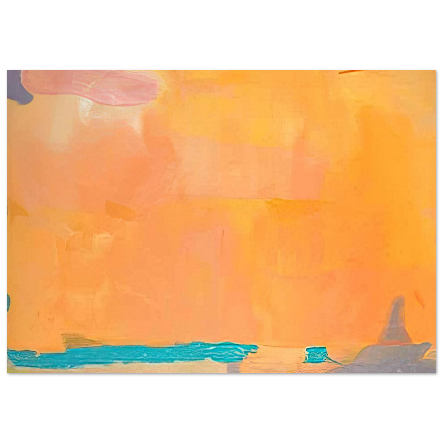 Helen Frankenthaler - Royal Fireworks - 1975 Wall art - 27x35 cm / 11x14 inches - Premium Wooden Framed Poster With Fine Art Paper - Black frame