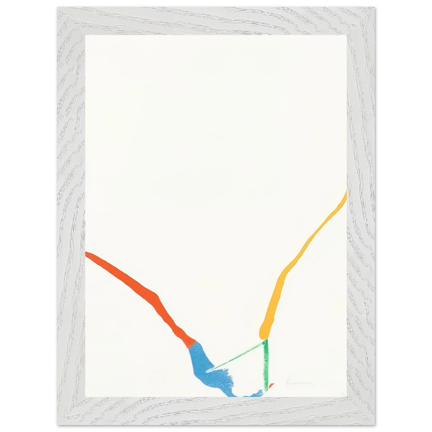 Helen Frankenthaler - What Red Lines Can Do - 1970 Wall art - A1 (59.4 x 84.1  cm) - Premium Wooden Framed Poster With Fine Art Paper - Wood frame