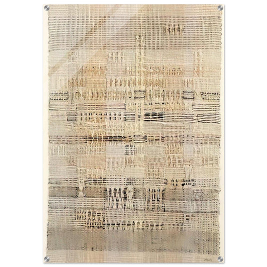 DEVELOPMENT IN ROSE I 1952 - Anni Albers Acrylic Print - 70x100 cm / 28x40″ inches | Anni Albers Wall Art | Anni Albers Prints