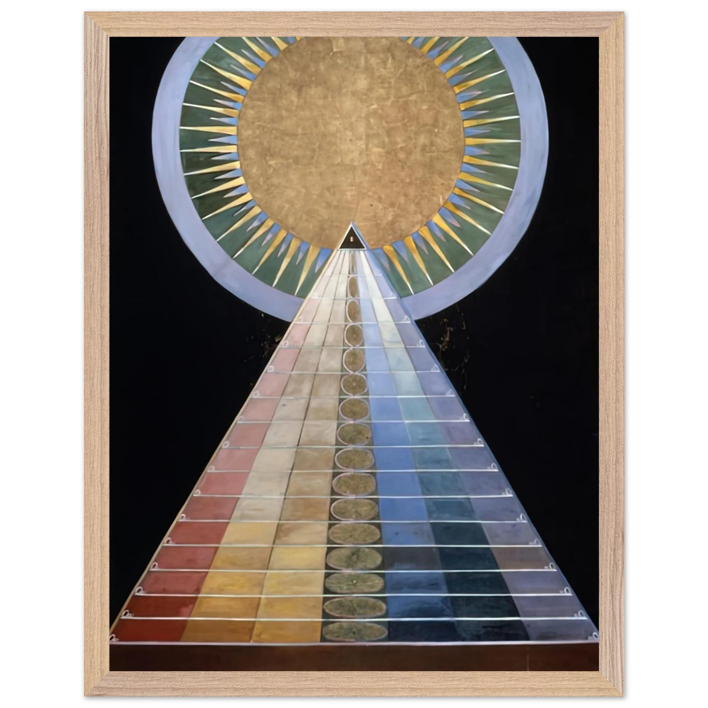 Hilma af Klint - ALTAR PAINTING 1915 Wall art - 50x70 cm / 20x28 Inches - Premium Wooden Framed Poster With Fine Art Paper - White frame