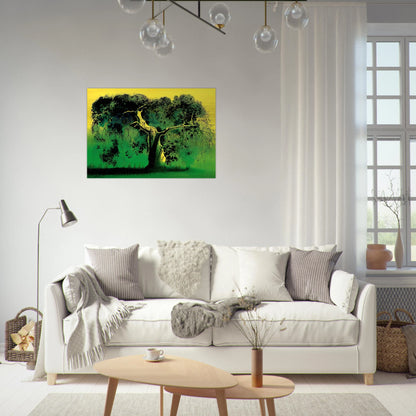 Sycamore - Eyvind Earle Brushed Aluminum Print - 70x100 cm / 28x40 inches | Eyvind Earle Aluminum Print | Eyvind Earle Prints