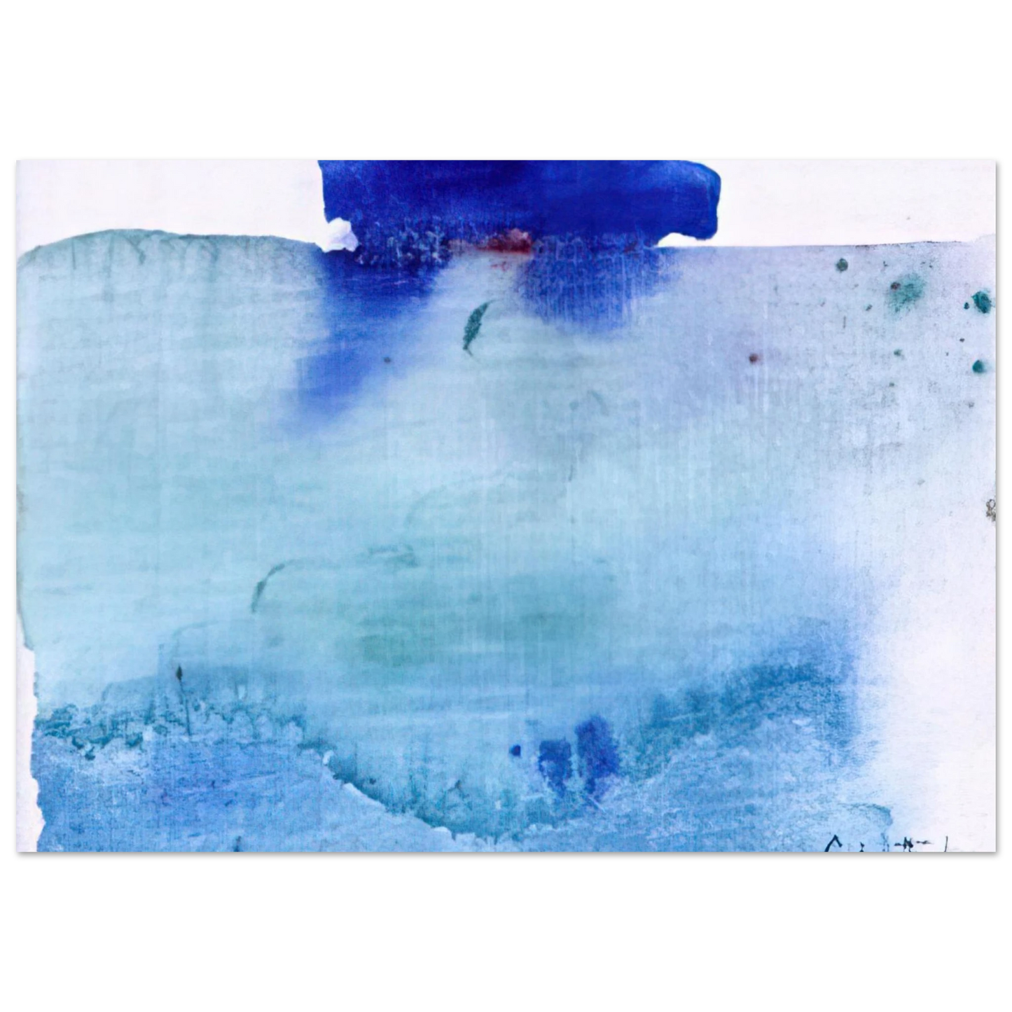 Helen Frankenthaler - Untitled - 1982 Wall art - 50x70 cm / 20x28 inches - Premium Wooden Framed Poster With Fine Art Paper - White frame