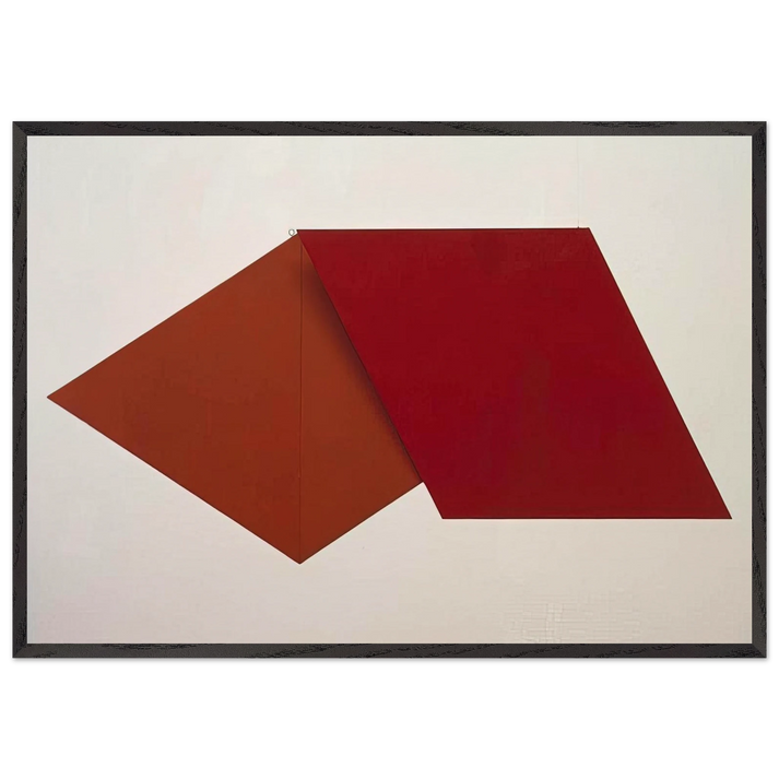 Spatial Relief red REL 036 - 1959 - Helio Oiticica 70x100 cm / 28x40 inches Framed Art Print – Black Wooden Frame
