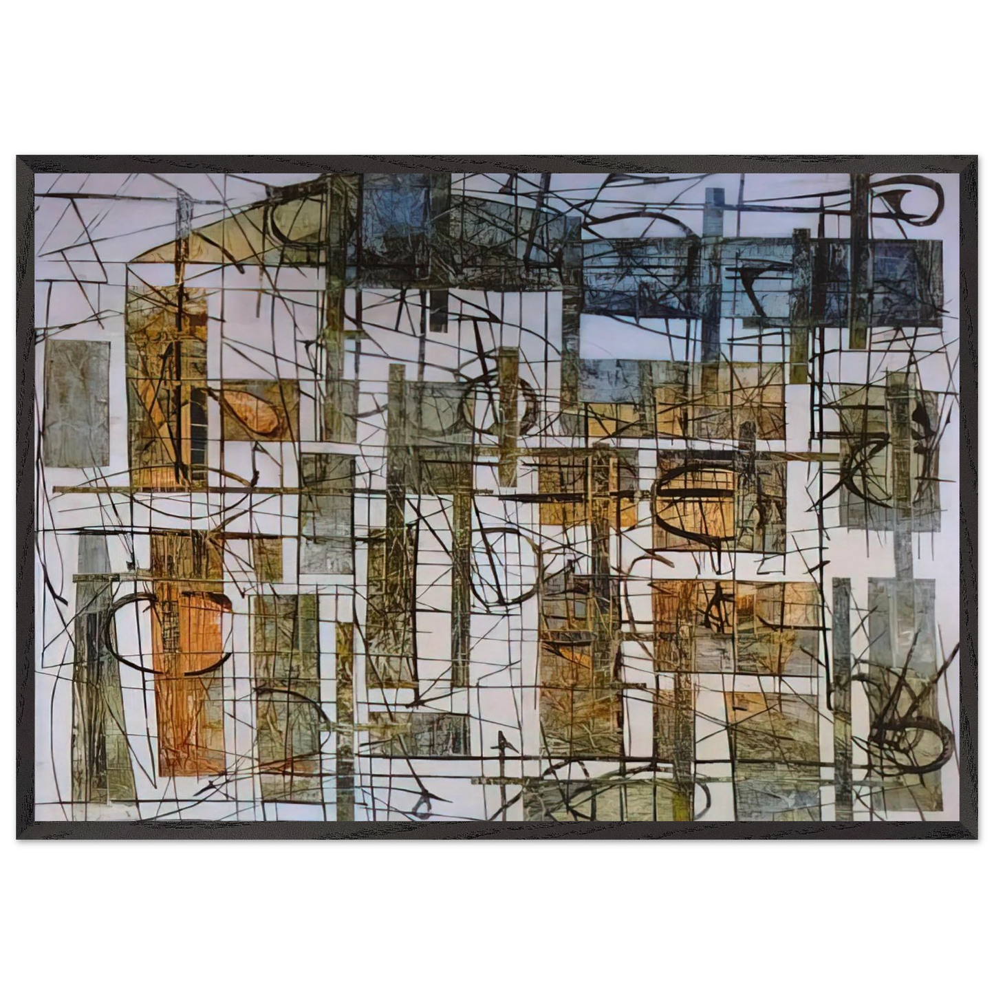 Lookscape - 1952 - Jimmy Ernst Framed Art Print – Black Wooden Frame - Default Title - -Framed Art Print