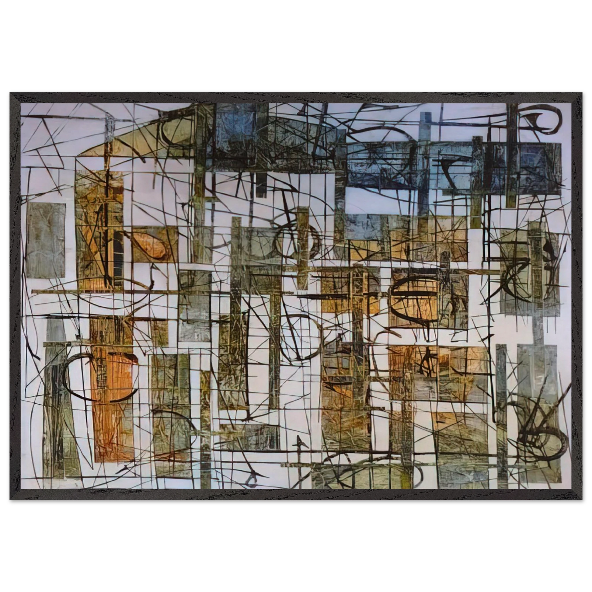 Lookscape - 1952 - Jimmy Ernst Framed Art Print – Black Wooden Frame - Default Title - -Framed Art Print