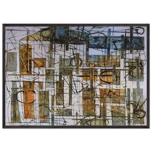 Lookscape - 1952 - Jimmy Ernst Framed Art Print – Black Wooden Frame - Default Title - -Framed Art Print