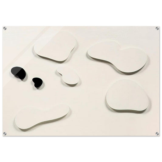 Constellation with 5 White Forms and 2 Black - Jean Arp Acrylic Print - 70x100 cm / 28x40″ inches