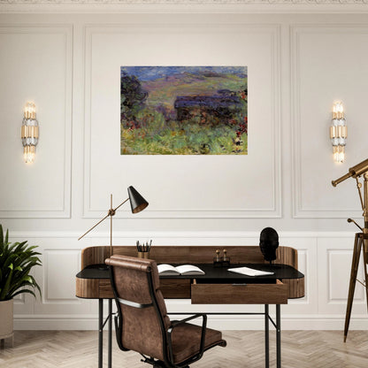 The House Seen through the Roses - claude monet Brushed Aluminum Print - 70x100 cm / 28x40 inches | claude monet Aluminum Print | claude monet Prints