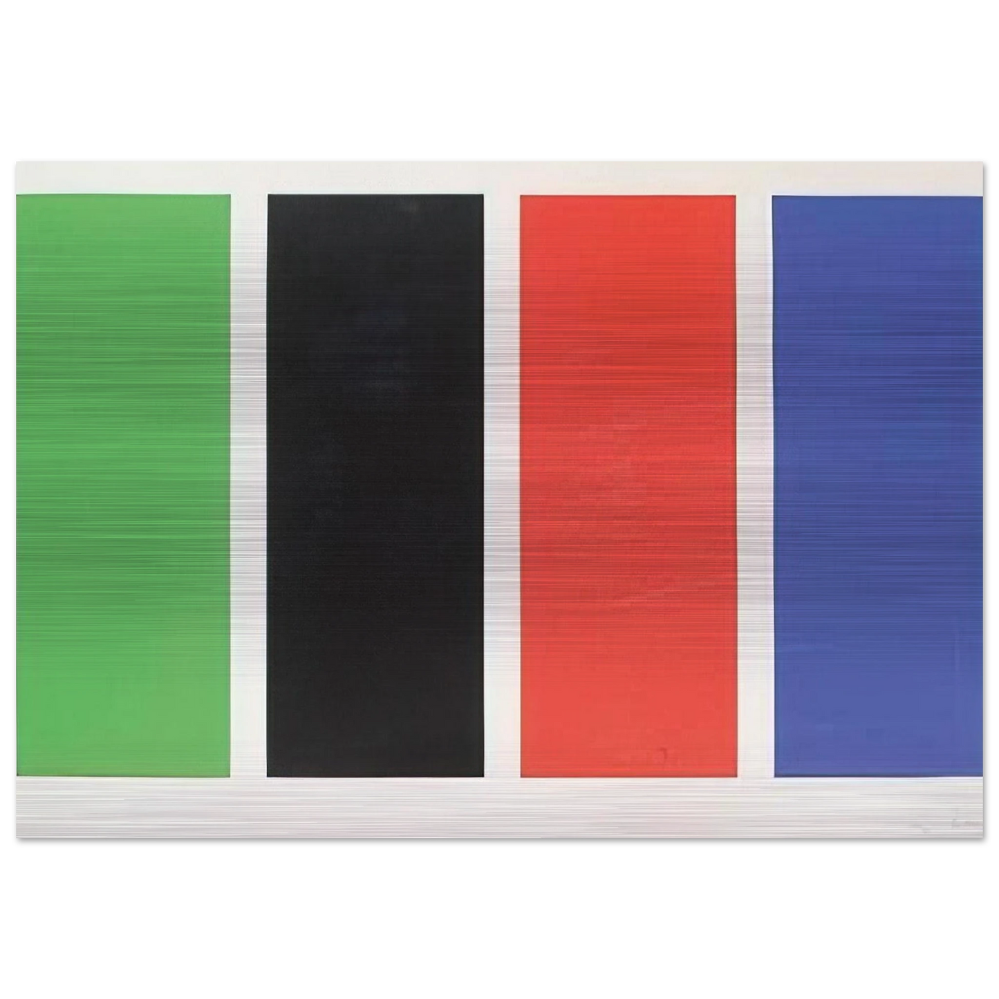 Four Panels - Ellsworth Kelly Brushed Aluminum Print - 70x100 cm / 28x40 inches | Ellsworth Kelly Aluminum Print | Ellsworth Kelly Prints