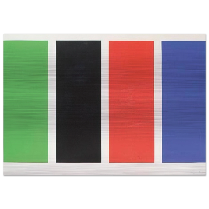 Four Panels - Ellsworth Kelly Brushed Aluminum Print - 70x100 cm / 28x40 inches | Ellsworth Kelly Aluminum Print | Ellsworth Kelly Prints