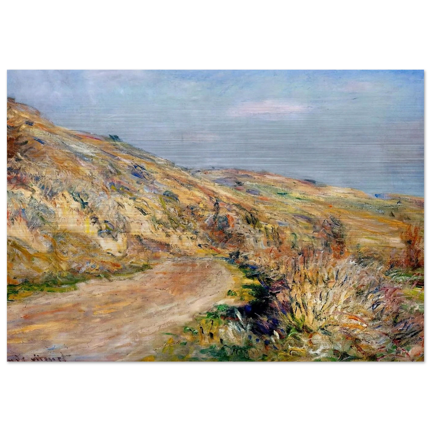 The Road to Giverny - claude monet Brushed Aluminum Print - 70x100 cm / 28x40 inches | claude monet Aluminum Print | claude monet Prints