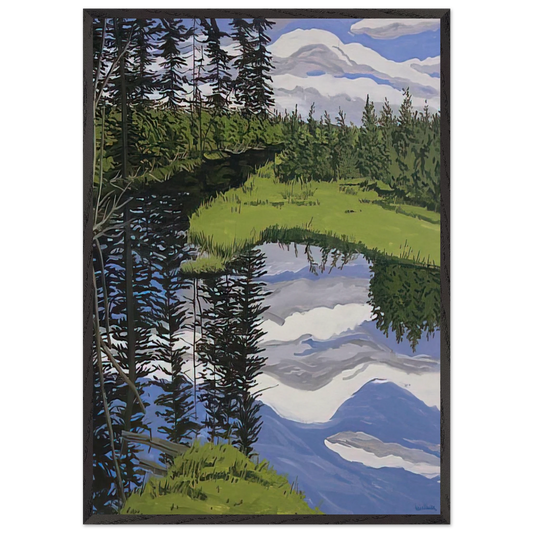 Illusory Flowage - 1996 - Neil Welliver Framed Art Print – Black Wooden Frame - Default Title - -Framed Art Print