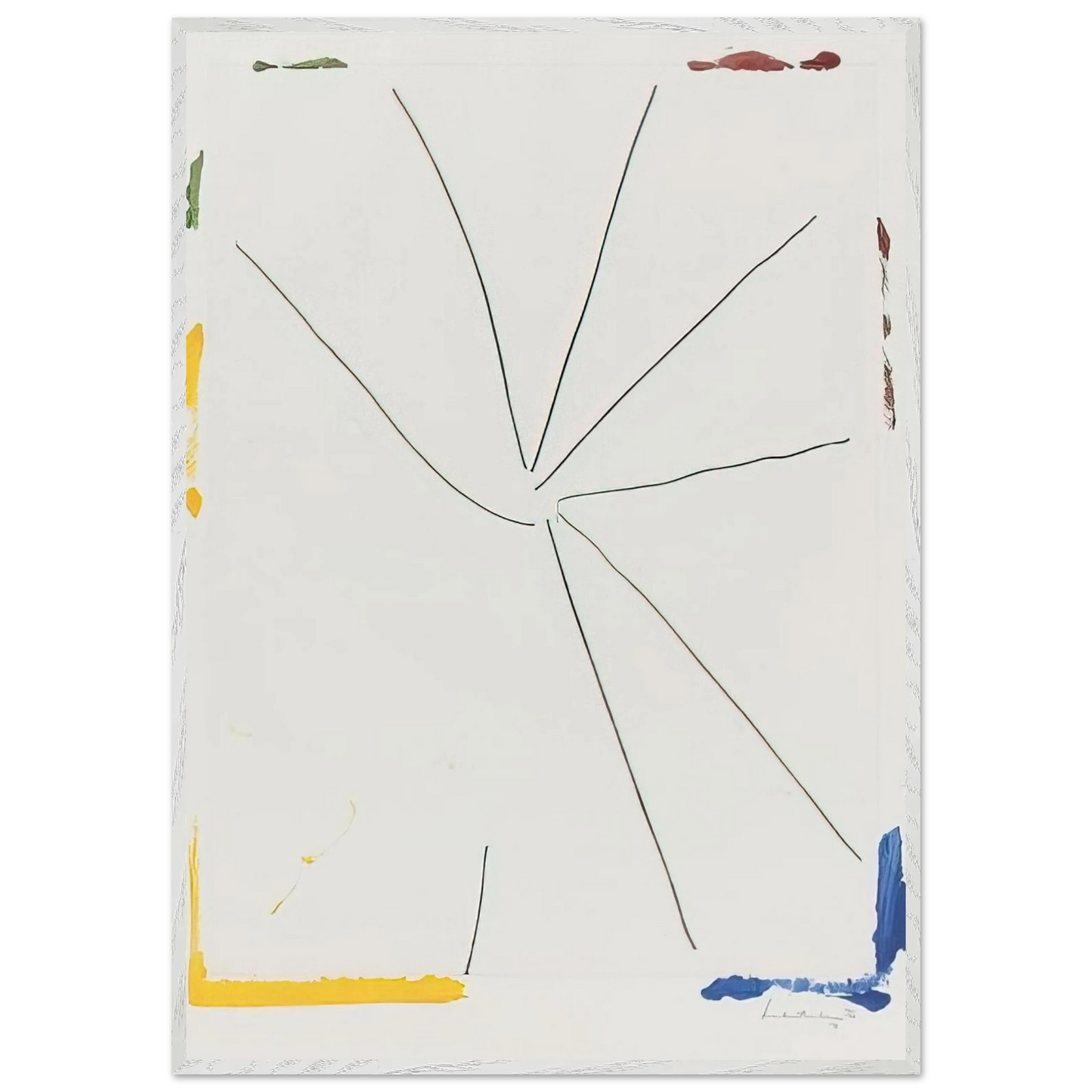 Helen Frankenthaler - Free Wheeling - 1971 Wall art - A2 (42 x 59.4  cm) - Premium Wooden Framed Poster With Fine Art Paper - Black frame