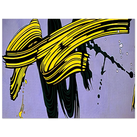 Roy Lichtenstein - YELLOW AND GREEN BRUSHSTROKES 1966 Fine Art Poster - Default Title