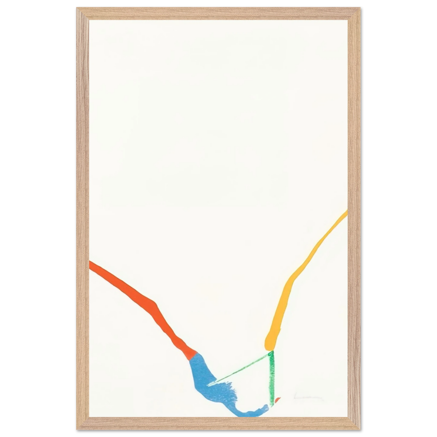 Helen Frankenthaler - What Red Lines Can Do - 1970 Wall art - 45x45 cm / 18x18 inches - Fine Art Poster - -